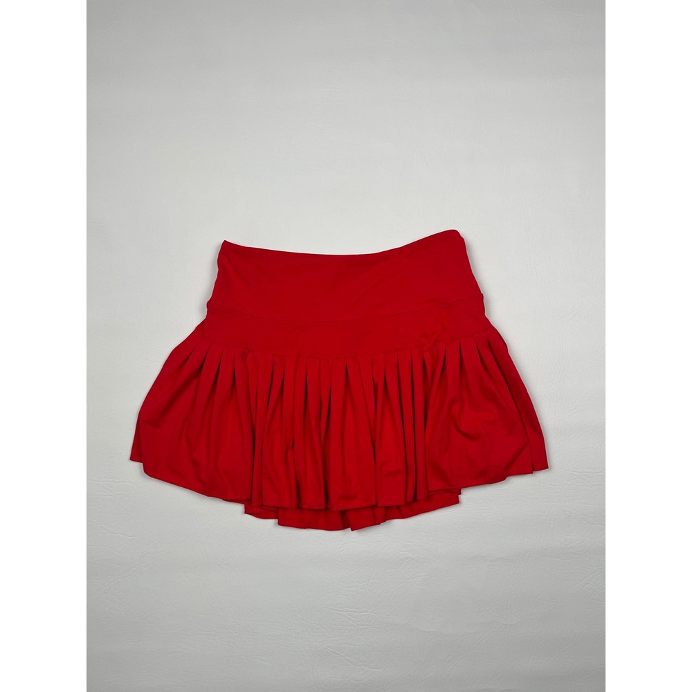 Gold Hinge Pleated Tennis Skort Women's XS Red Activewear Athletic Mini Skirt
